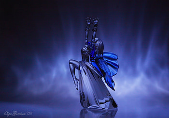 Blue Angel, blue, art work, glass figure, beautiful, angel HD wallpaper