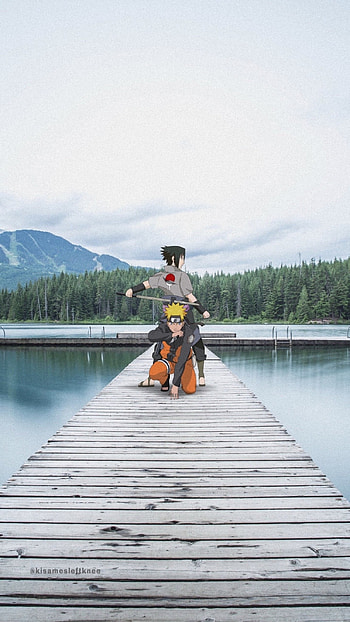 Naruto & Sasuke - Shinobi Standoff, Anime, Naruto, Naruto Uzumaki, Sasuke Uchiha, Naruto & Sasuke HD phone wallpaper