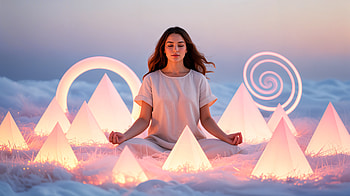 Self-Care Meditation Scene, meditation, yoga, pyramid, spiritual HD wallpaper