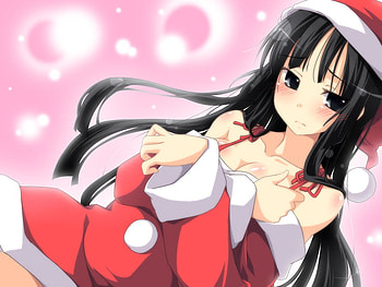 Merry Christmas from Mio, mio, christmas, santa, k-on HD wallpaper