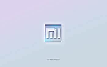 Xiaomi logo, cut out 3d text, white background, Xiaomi 3d logo, Xiaomi emblem, Xiaomi, embossed logo, Xiaomi 3d emblem HD wallpaper