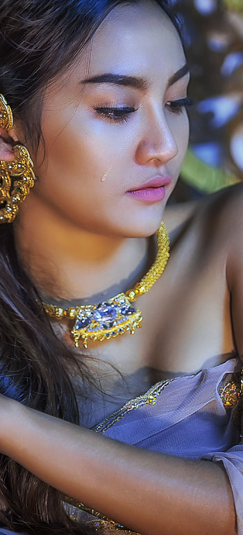 Legends of traditional Thailand, necklace, model, woman, asian HD phone wallpaper