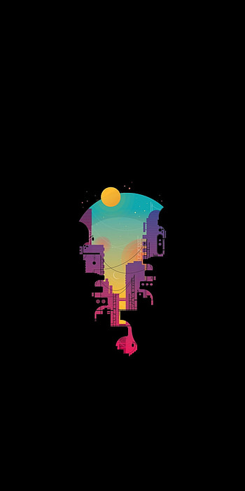 Amoled minimalist Minimalist black top minimalist black, AMOLED City HD phone wallpaper