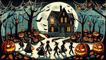 halloween, pumpkin, haunted house, ghost HD wallpaper