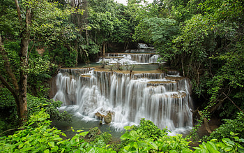 River Kwai Falls, thailand, falls, river, graphy, , nature, kwai, forest HD wallpaper