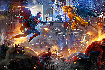 Superman VS Sentry, superman, superheroes, deviantart HD wallpaper