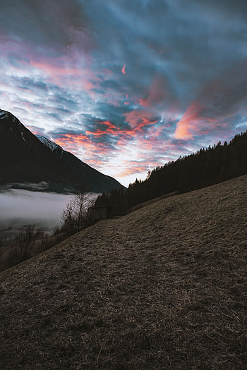 Nature, Grass, Sky, Mountains, Clouds, Italy, South Tyrol HD phone wallpaper