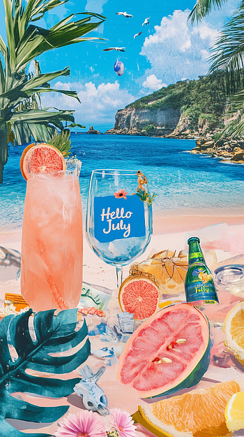 Hello July Summer Beach Vibes – Vibrant , beach HD phone wallpaper