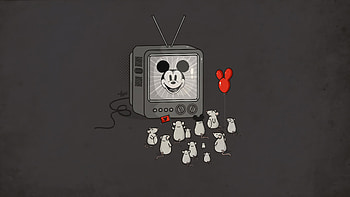 Mickey Mouse Televesion , mickey-mouse, cartoons, artist, artwork, digital-art HD wallpaper