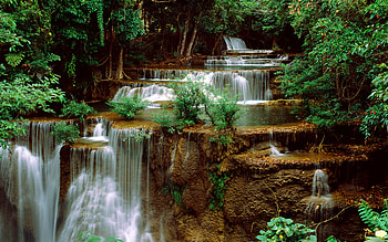 Cascading waterfall, nature, cascading, forest, graphy, , waterfall HD wallpaper