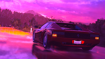 Ferrari Sports Car Retrowave Art , retrowave, ferrari, cars, artwork, artist, digital-art HD wallpaper