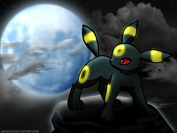 Umbreon under the Moonlight, umbreon, umbreon , pokemon , pokemon HD wallpaper