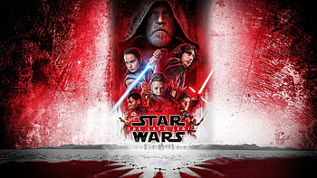 Star Wars: The Last Jedi, 2017 movie, poster, red HD wallpaper