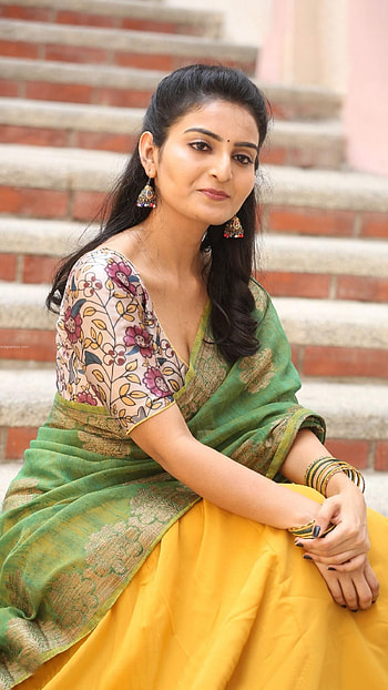 Ananya nagalla, telugu actress, saree lover HD phone wallpaper