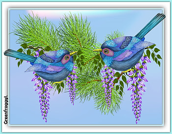 BIRDS ON A BRANCH, ART, CREATION, ABSTRACT HD wallpaper