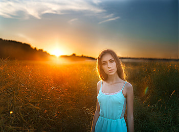 Women Outdoor In Nature, women, girls, outdoor, sunset, graphy HD wallpaper