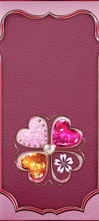 Clover Crystal, love, magenta, diamond, footwear, Pink, Luxury, Pastel, heart, leather HD phone wallpaper