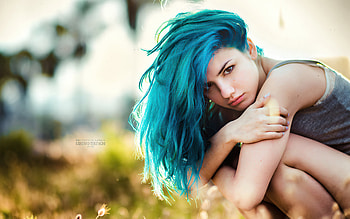 Delaia Gonzalez Blue Hairs , delaia-gonzalez, girls, model HD wallpaper