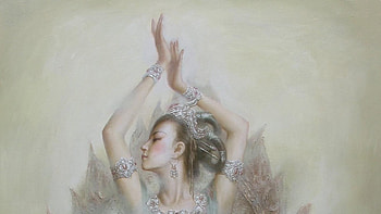 Goddess of Dance, white, dance, ornaments, girl, goddess HD wallpaper