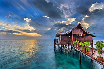 Travelling to bungalows, Tropical beach, Exotic bungalow, Paradise getaway HD wallpaper