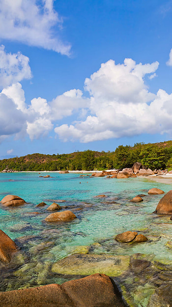 Anse Lazio Praslin Island, Seychelles beaches, Best beaches of 2016, Travelers choice awards HD phone wallpaper
