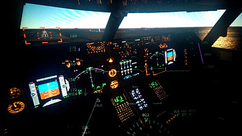 Cockpit Thai Airways Boeing 747 8 Landing At Mallorca You. Boeing 747 Cockpit HD wallpaper