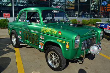 Gasser, Green, Custom, Classic, Racer HD wallpaper