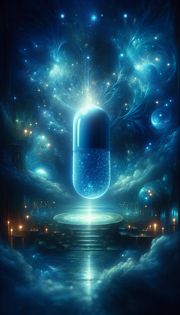 Blue Pill Cosmic Energy, space, fantasy, cosmic, space fantasy HD phone wallpaper