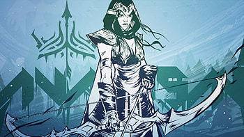Ashe, League of Legends, Freljord warrior, Ice-cold battleground HD wallpaper