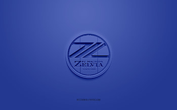 FC Machida Zelvia, creative 3D logo, blue background, J2 League, 3d emblem, Japan Football Club, Machida, Japan, 3d art, football, FC Machida Zelvia 3d logo HD wallpaper