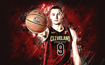 Dylan Windler, Cleveland Cavaliers, American basketball player, burgundy stone background, grunge art, NBA, basketball, USA HD wallpaper