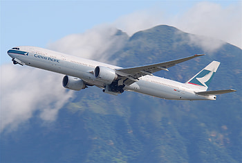 Cathay Pacific, 777-300ER first class, The Shoestring Trekkers HD wallpaper