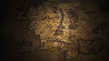 Middle-earth map - The Lord of the Rings HD wallpaper