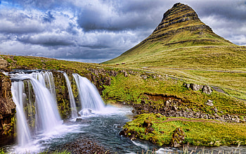 Kirkjufellsfoss, , R, Kirkjufell Mount, summer, icelandic landmarks, cliffs, Grundarfjordur, Iceland, beautiful nature, Europe HD wallpaper
