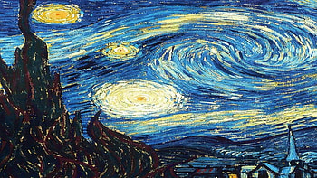 Van Gogh Starry Night 16 HD wallpaper