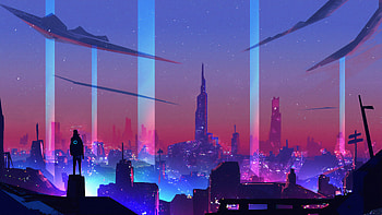 The City Of Neon , neon, city, artist, artwork, digital-art, artstation HD wallpaper