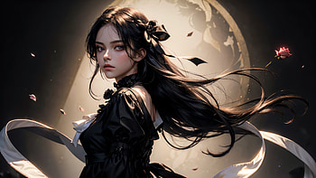 Dark anime girl, girl, Anime, dark, anime girl, dark anime, dark girl HD wallpaper