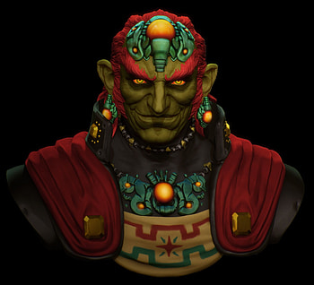 Ganondorf concept sculpt, Ocarina of Time, Zelda art, Legendary character HD wallpaper