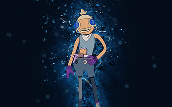 Diamond Diva Toona, , blue neon lights, Fortnite Battle Royale, Fortnite characters, Diamond Diva Toona Skin, Fortnite, Diamond Diva Toona Fortnite HD wallpaper