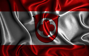Baunatal flag, , silk wavy flags, german cities, Flag of Baunatal, fabric flags, Day of Baunatal, 3D art, Baunatal, Europe, cities of Germany, Baunatal 3D flag, Germany HD wallpaper