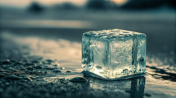 Crystal Clear Ice Cube - Ultra, ice cube, ice, cube, water, melting HD wallpaper