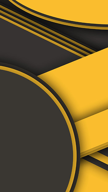 Black And Yellow, Yellow Abstract HD phone wallpaper