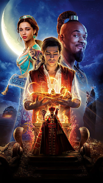 Naomi Scott, Aladdin movie, movie poster HD phone wallpaper