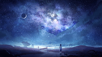 Anime Fantasy Sky , anime-boy, anime, fantasy, artist, artwork, digital-art HD wallpaper