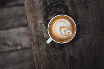 Food, Art, Cappuccino, Wooden Table HD wallpaper