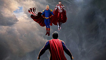 Battle for Earth, Omni-Man, Homelander (The Boys), Comic, Superman HD wallpaper