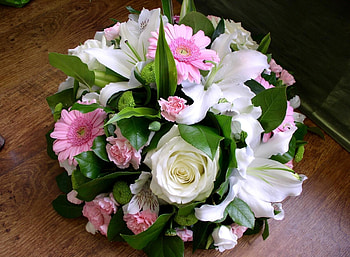 Flowers, Roses, Lilies, Carnations, Gerberas, Greens, Alstroemeria, Bouquet HD wallpaper