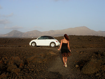 beetle girl, desert, girl, beetle, female HD wallpaper