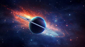 Saturn Planet in Starry Universe, universe, Sci Fi, Saturn HD wallpaper