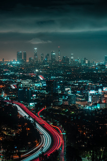Cities, Building, Lights, View From Above, Night City, Megapolis, Megalopolis HD phone wallpaper